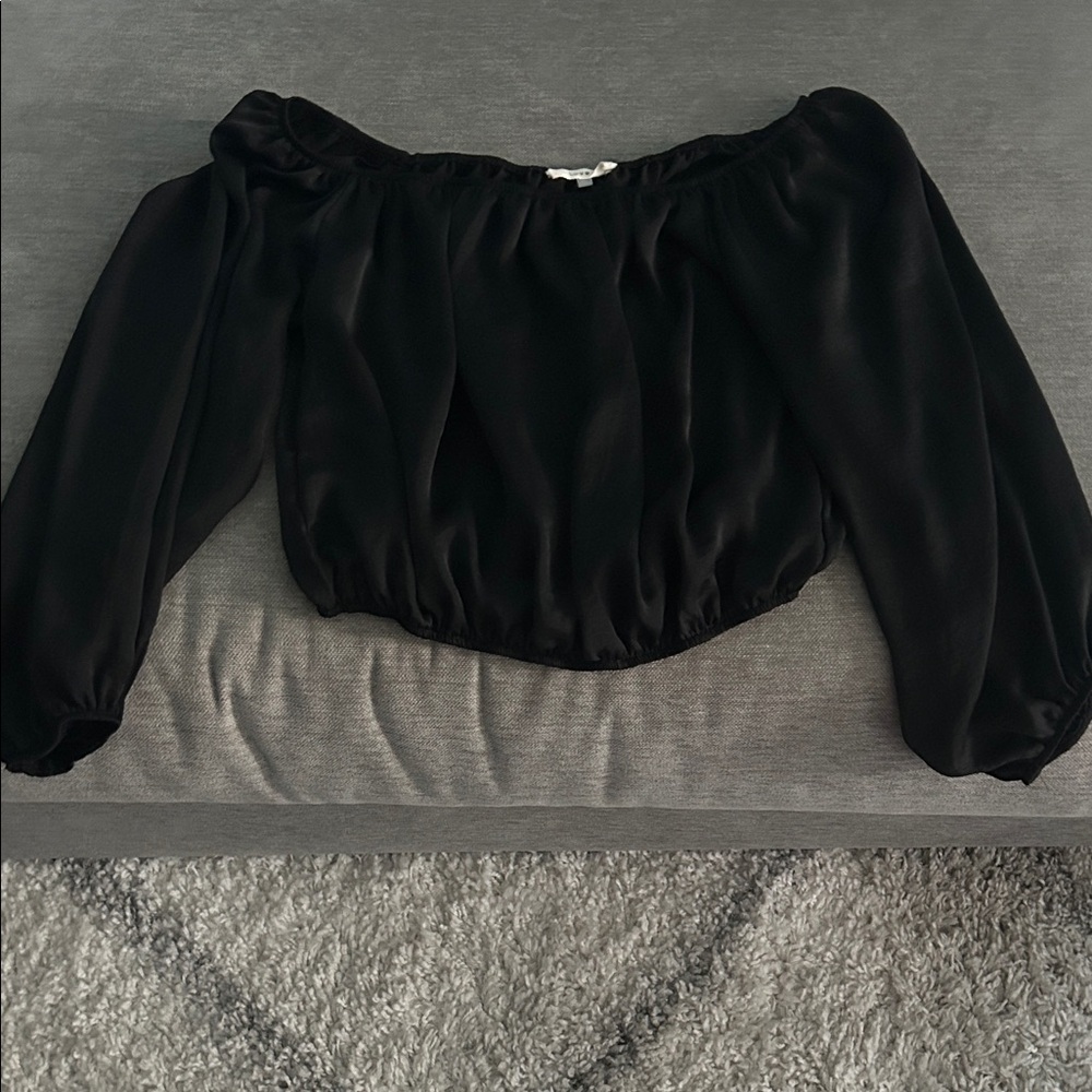 Love in Black Off-Shoulder Blouse